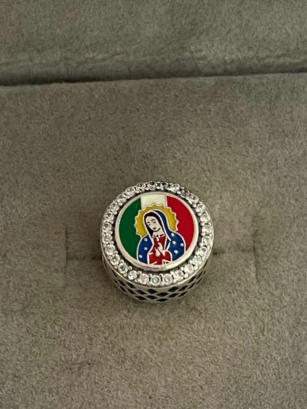 PANDORA Mexico Exclusive Guadalupe Mexican Flag Charm